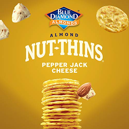 Image of Blue Diamond Almonds Nut Thins Cracker Crisps, Pepper Jack,4.25 Ounce (Pack of 4)