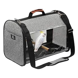X-ZONE PET Vogel-Reisetasche, tragbar, für Vögel, Papageien, transparent, atmungsaktiv, leicht, Vogelkäfig, Vogelkäfig, Vogelhäuser