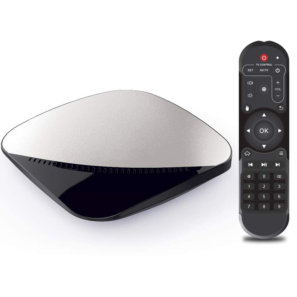 Android TV BOX, Android 9.0 4GB RAM/64GB ROM RK3318 Quad-Core Support 2.4G/5.0G WIFI Ethernet 10/100M DLNA 3D 4K Smart BOX