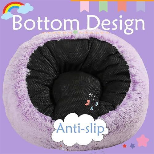 Image of Fluffy Bean Bag Chair for Kids, with Plush Faux Fur Cover, 2.5FT Memory Foam Bean Bag Chairs for Teens & Kids, Ultra Soft Sofa for Living Room /Bedroom /Dorm,Purple