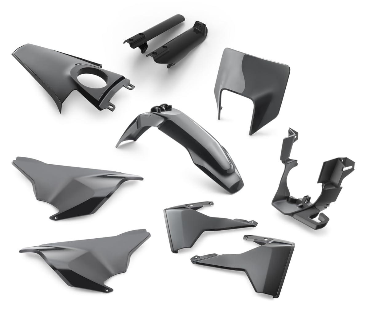 パーツ Husqvarna Plastic parts kit 701Supermoto Husqvarna 701 Supermoto SM Complete Kit Black Plastic - 2016 to