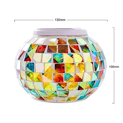 LOVIVER 2pcs Mudança De Cor Mosaico Luzes Solares Bola De Vidro Lâmpadas LED
