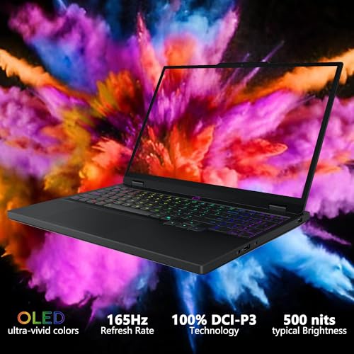 Legion 5 - Computer portatile da gioco con tecnologia AI, WQXGA OLED da 15", 165 Hz, Intel Core Ultra 7 255HX (>i9-14900HX), SSD DDR5 da 1 TB da 32 GB, GeForce RTX 5070 8 GB DLSS4 | Win11 Pro - Notebook - Immagine 5