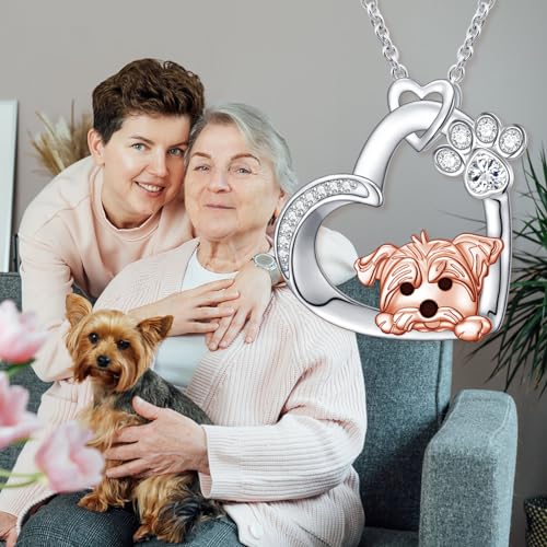 Highland Cow, Axolotl, Pig, French Bulldog Gifts 925 Sterling Silver Pendant Necklace Heart Jewelry for Women Daughter4