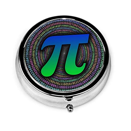 円周率 数学 ピルボックス丸型 円型 小物入れ 薬入れ くすり整理ケース ミニボックス ミニサイズ メタル収納ケース 携帯便利 軽量 薬箱シールピース収納装置 錠剤ケース