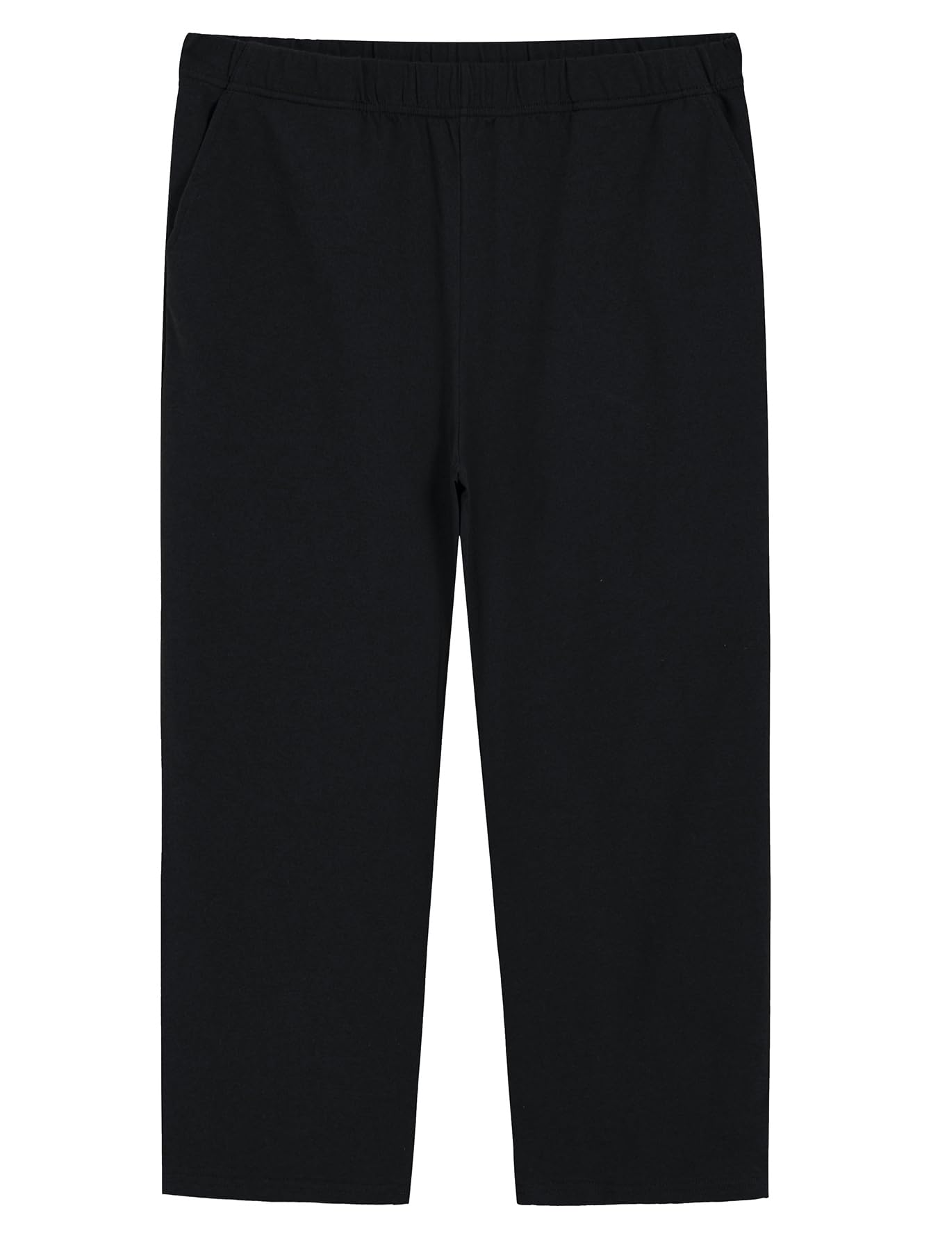 Weintee Womens Plus Size Petite Cotton Pull On Pants with Pockets