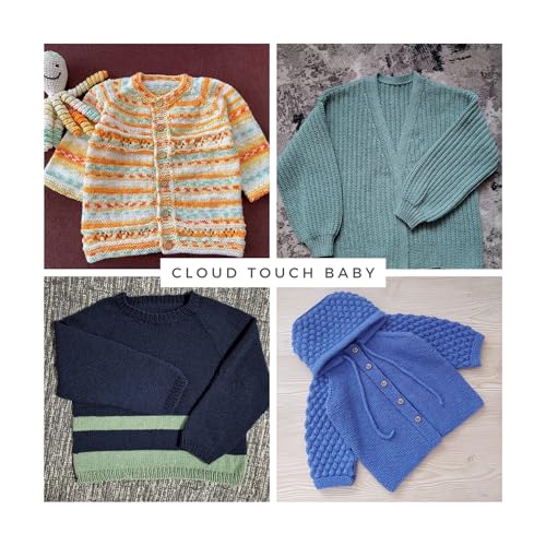 Image of Cloud Touch Baby - DK Weight Soft Anti-Pilling Yarn for Baby Clothes, Blankets & Amigurumi Crochet & Knitting, 90% Acrylic 10% Viscose derived from Bamboo, 3.53 Oz / 262 Yards (Nude, 2 Pack)