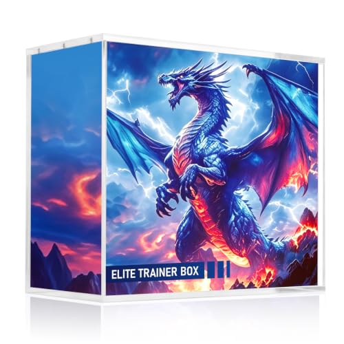 Acrylic Display Case for Elite Trainer Box (ETB) - Clear Trading Card Storage Box | Fits TCG Collectibles 5mm Thick UV Protection Magnetic Lid (1 for ETB)