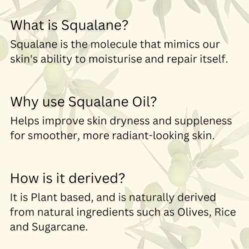 Image of Squalane Oil 100% Pure & Natural For Face, Hair, Skin, Body Hydration Lightweight Moisturisation for Dry Skin, Non-Comedogenic (30 ml)