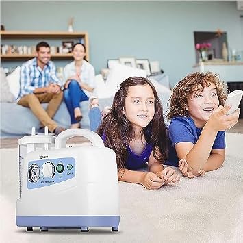 Portable Mucus Suction Machine with 1000 cc Suction Canister - Electric Phlegm Pump Device for Viscous Liquid Absorption, Ideal for Elderly and Children