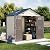 YOCONYO 8x6 FT Outdoor Storage Shed with Floor, Waterproof Plastic Shed with Window ? Lockable Door, Patio Sheds for Garden, Backyard, Tool Storage