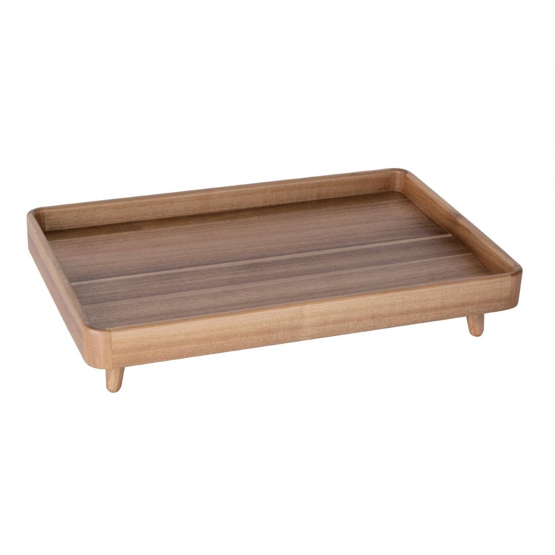 Olympia Vassoio in acacia 1/1 GN – resistente, robusto, facile da pulire, elegante per hotel, ristorante, caffetteria, buffet, gastronomia, torte, pasticceria