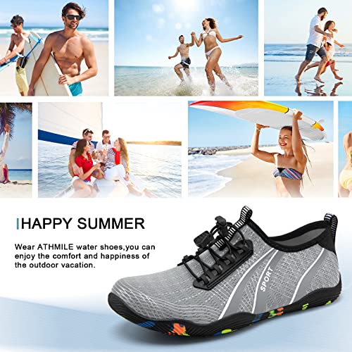 Image of ATHMILE Water Shoes for Men Women River Swim Beach Pool Adult Quick Dry
