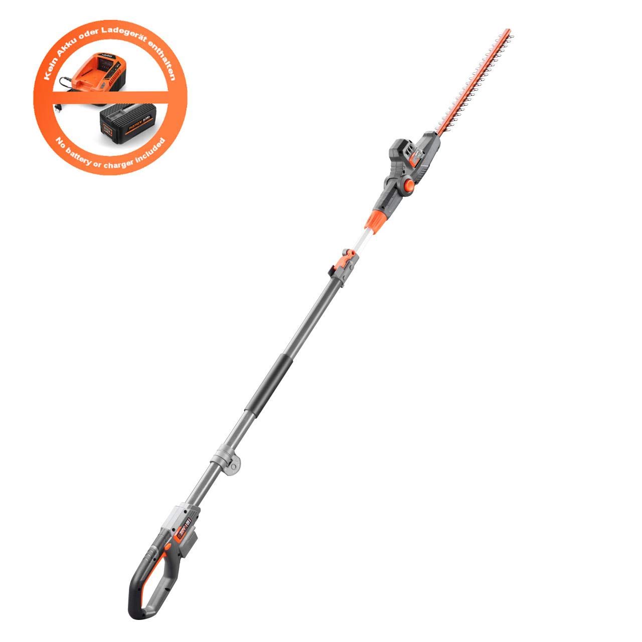 Fuxtec Tagliasiepi telescopico a Batteria 20V Senza Fili FX-E1HH20 – Senza Batteria – 25 cm Lunghezza Taglio – Facile potatura di arbusti, cespugli e siepi