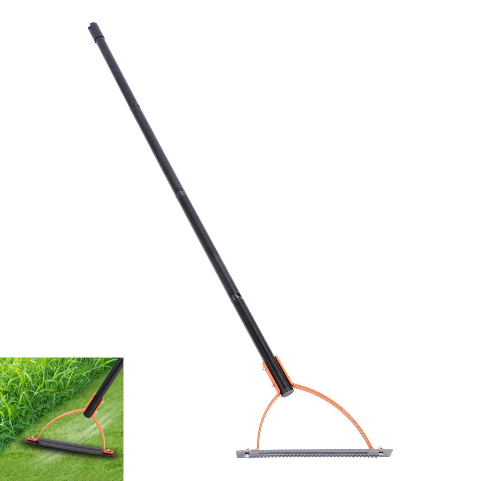 Gsycle Manual Weed Grass Cutter, 65 Manganese Serrated Double Edged Blade Manual Grass Whip Manual Weeders Weeder Tool with 60inch Long Handle for Yard Garden Lawns (4 Sections)