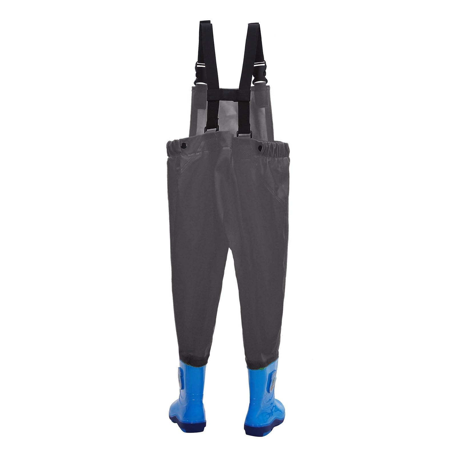 Wathose Kinder Wasserdicht mit Stiefel - Wathose Kinder Verstellbare Träger für Jungen und Mädchen, Anglerhose Neopren,Matschhose Jugendliche Comfort, Rückenschnalle Design