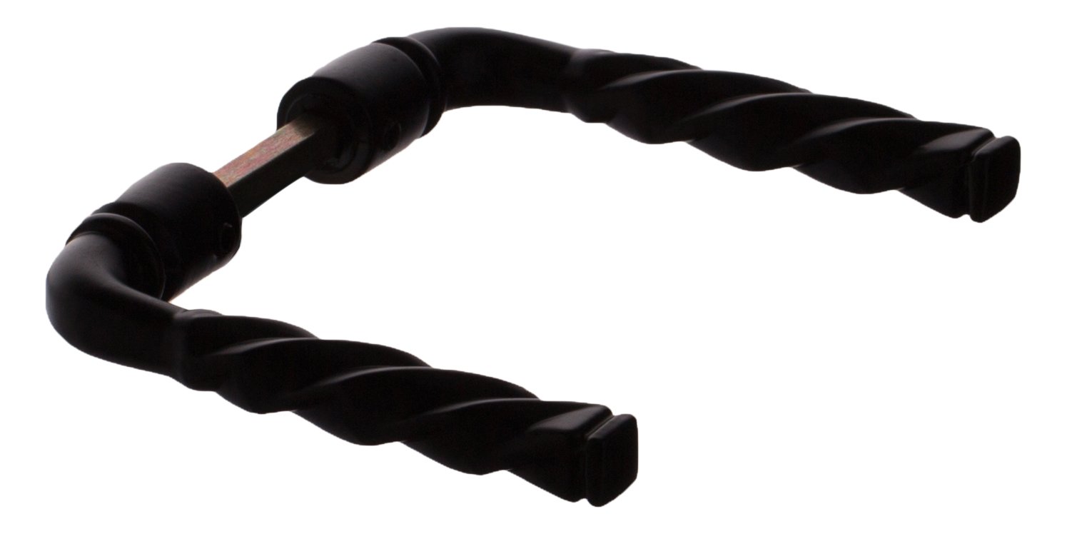 Béquille double torsadè alu epoxy noir carré de 7mm