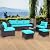 LEVELEVE 8 Pieces Outdoor Patio Furniture Sets,Rattan Conversation Sectional Set,Manual Weaving Wicker Patio Sofa,w/Table&Ottoman&Wide Armrest