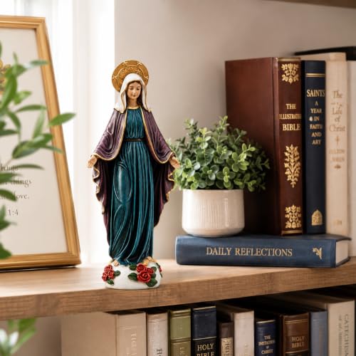 Figura Virgen María de 9 pulgadas en poliéresina miniatura 7