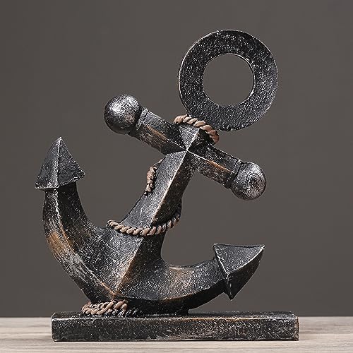 Figura decorativa ancla de resina estilo retro miniatura 2