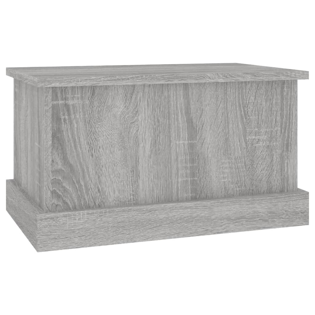 Truhe Grau Sonoma 50x30x28 cm Aufbewahrungsbox aus Holzwerkstoff mit Deckel, Kompakte Holzkiste für Wohnzimmer und Flur, Vielseitiger Beistelltisch mit Stauraum für Kissen