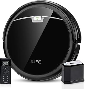 ILIFE A4s Pro Robot Vacuum, 2000Pa Max Suction, ElectroWall, Remote Control, Slim, Thin, Quiet, Self-Charging, Smart, Ideal for Hard Floor to Medium Carpet, Black