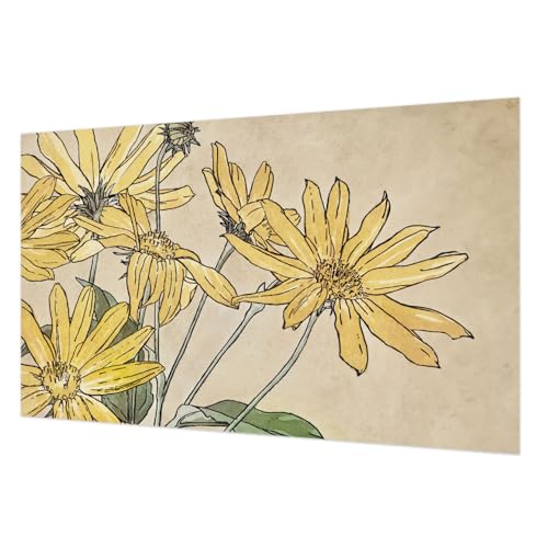Décoration intérieure fleurs à l'aquarelle avec intissé grand format - 2