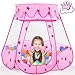 Produktbild Fivejoy Baby Spielzelt, Kinderspielzelt Mädchen Kinder Zelt Einfach In 3 Sekunden Zu Bauen, Faltbare Tragetasche 31cm Prinzessin Zelt Innen & Draussen-Weihnachten, Geschenk Für Kinder ( Rosa )