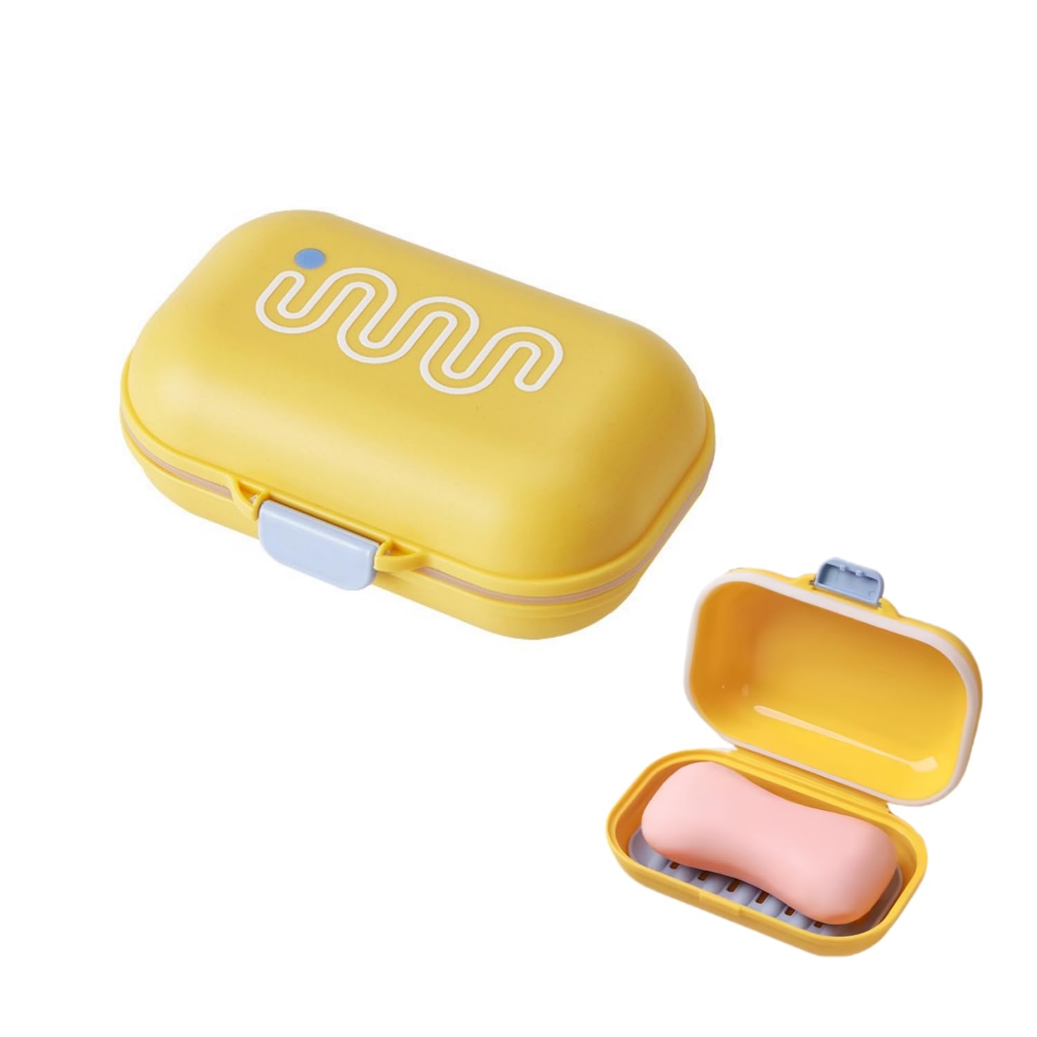 Portasapone da viaggio portatile, 2 pezzi, sigillato con coperchio, a