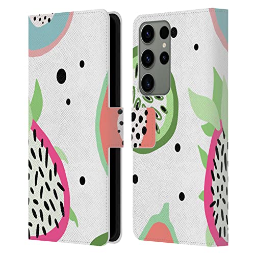 Étui Samsung Galaxy S23 Ultra 5G Haroulita fruits plantes cuir portefeuille