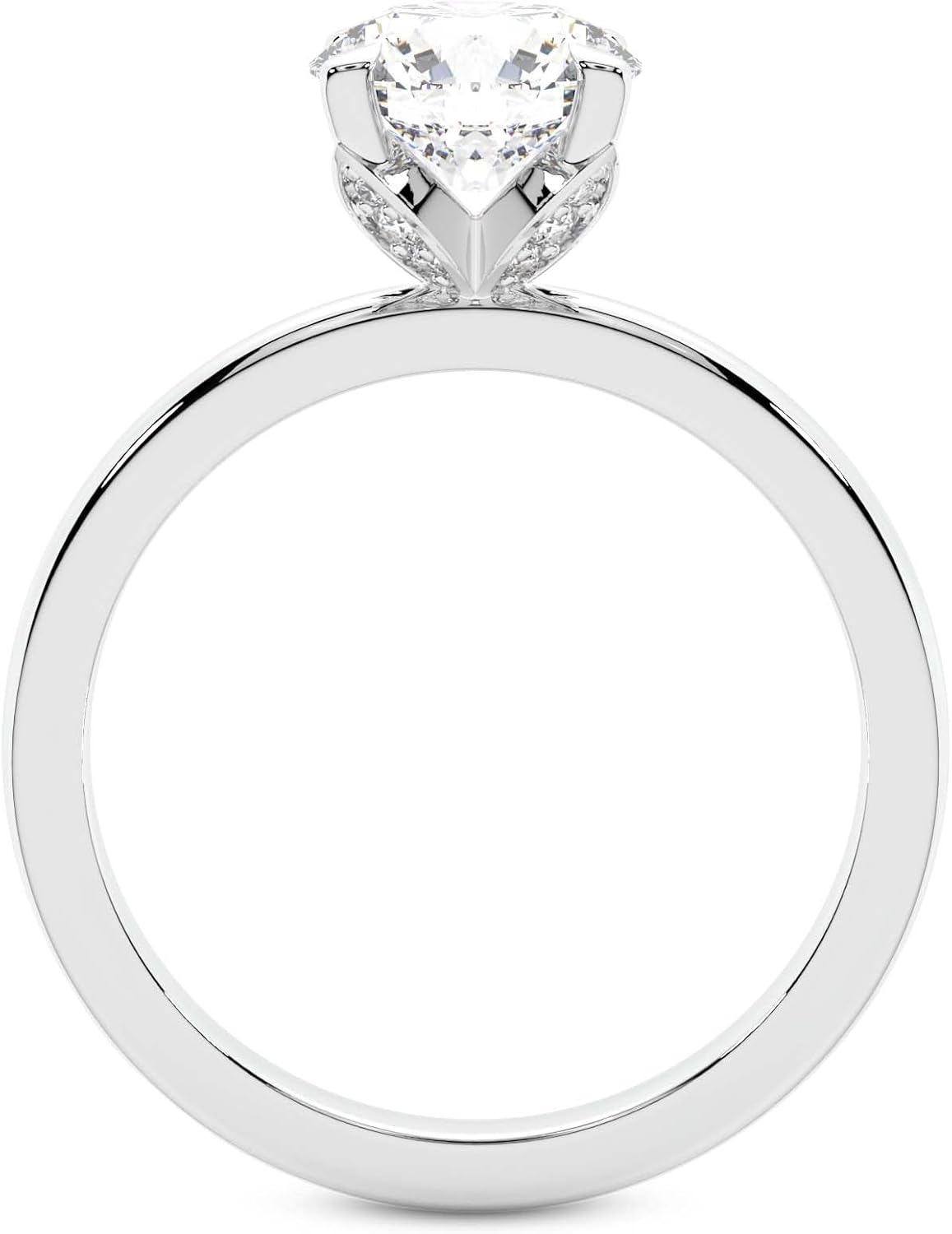 FRIENDLY DIAMONDS Lab Grown Diamond Engagement Ring For Women 0.50-6 Carat IGI Certified | In 14K Or 18K in White, Yellow Or Rose Gold | Matilda Leaf Petal Solitaire Ring | FG-VS1-VS2 Quality