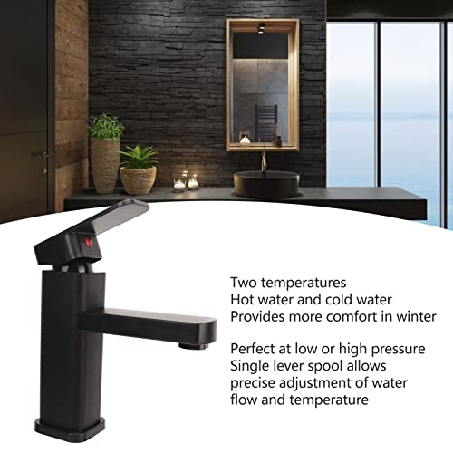 Robinet de salle de bain en acier inoxydable mitigeur de lavabo design moderne durable - 5