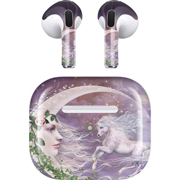Skinit Decal Audio Skin Compatible with Apple AirPods (3rd Gen, 2021) - Tate and Co. Moon Unicorn Design