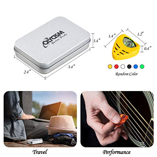 Qoosea Guitar Picks 40pcs with 2pcs Pick Holders & Metal Pocket Box Guitar Plectrums for Electric Acoustic Bass Guitar including 0.5mm 0.75mm 1.0mm 1.2mm color of Picks & Holders delivered randomly - Thumbnail 5