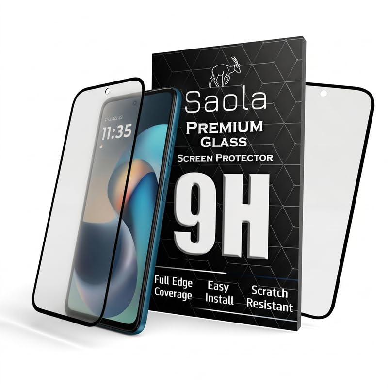 Image of Saola Anti-Glare Matte Screen Protector for Motorola G57 Power 5g | Smooth Touch Finish, 9H Strength Glass, Full Coverage, Bubble-Free Installation Kit | Quick & Easy Application | Pack of 1