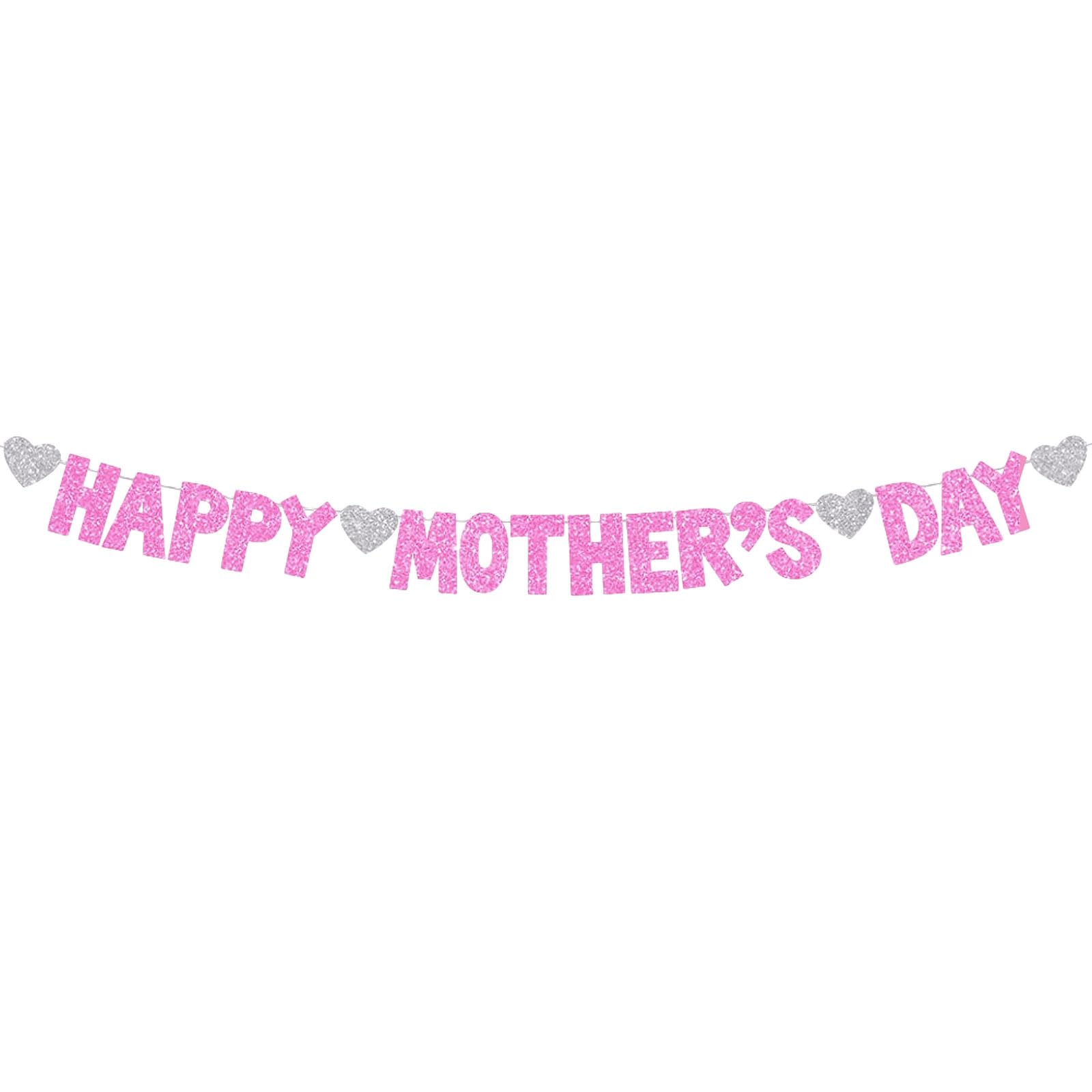 Happy Mothers Day Banner, Glitter Mothers Day Decorations, Mothers Day Bunting, Mothers Day Party Backdrop