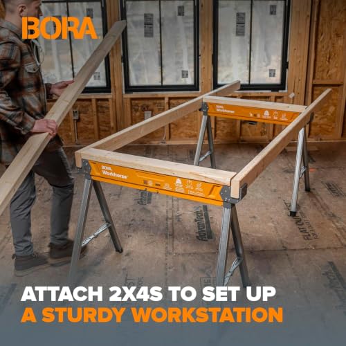 BORA Workhorse X Folding Metal Sawhorse