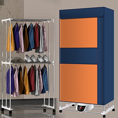 Verwarmde drogers voor het drogen van kleding, intelligente constante temperatuur oververhittingsbeveiliging verwarmd luchter kledingdroger, grote ruimte touchscreen elektrische kleding luchten met hoes voor thuisgebruik, geel - Image 8