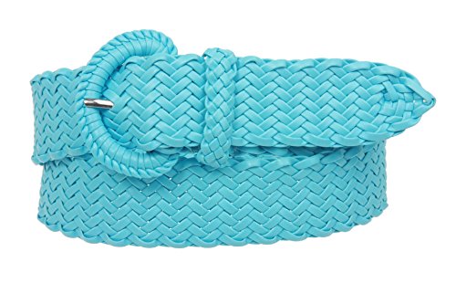 Ladies Braided Woven Belt Size: S/M - 32 Color: Light Blue