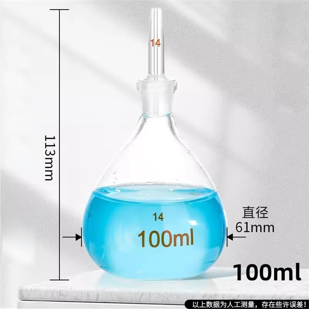 Vetreria da laboratorio Bottiglia di densità con picnometro di temperatura 5/10/25/50/100/250ml Picnometro di densità di polvere solida(100ml)