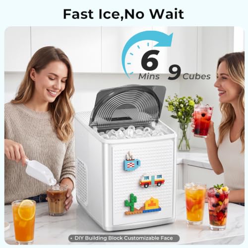 Image of Antarctic Star Bullet Ice Maker Countertop, 9 Ice Fast in 6mins, 27lbs /Day