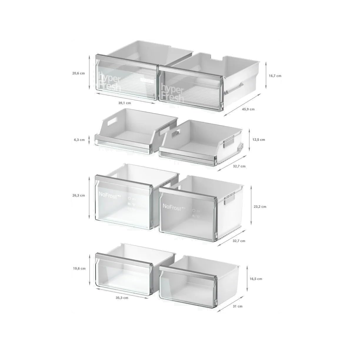 Heladera Siemens iQ500 547L Gris - KF96DPXEA