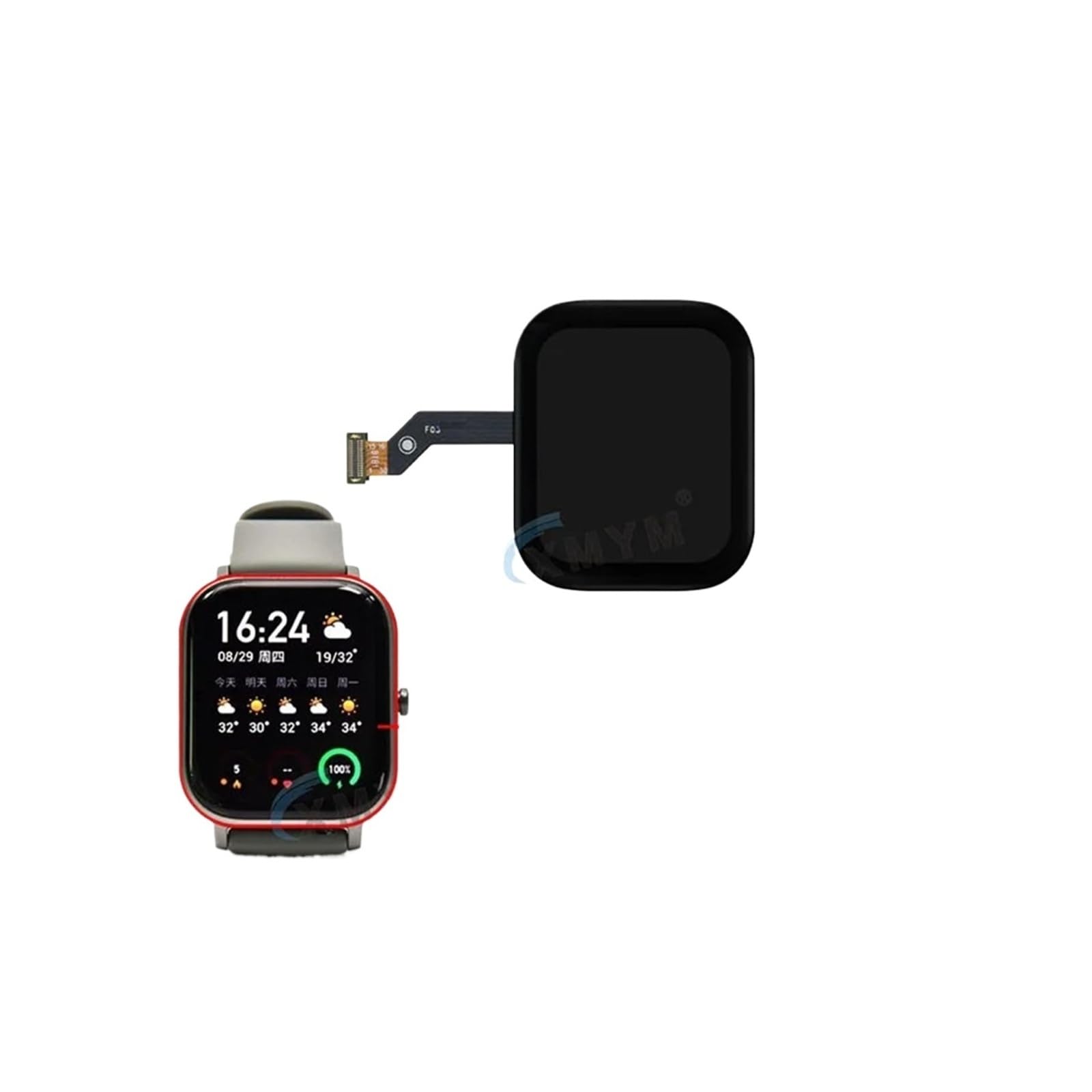 Touch screen, compatibile con Amazfit, schermo OLED GTS A1913 A1914, schermo LCD for smartwatch Amoled da 1,65 pollici