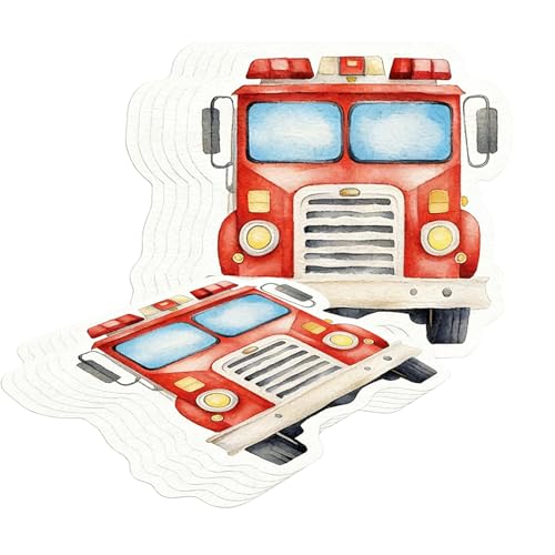 40 pièces serviettes de pompiers, 32 x 30 cm serviettes de pompiers Déco anniversaire, serviettes...