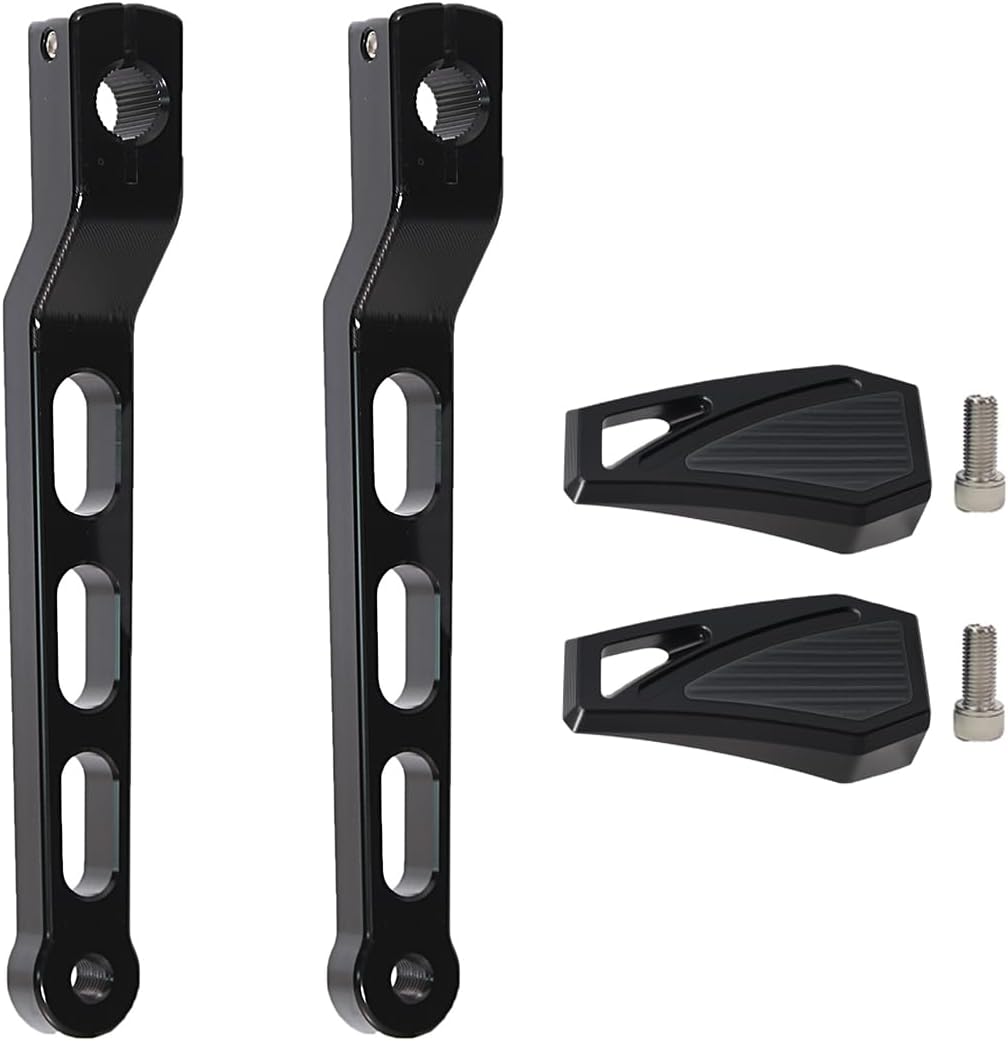 Motorcycle Floorboards Footpegs Shifter Peg Pedal Kit Compatible With For Harley Touring Softail Street Road Glide FLTR FLHX (Black)