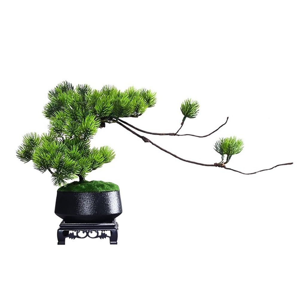GTHTUHFD Artificial Plants, Zen Pine Bonsai Tree - Mini Antique Home Decor,Home Decor