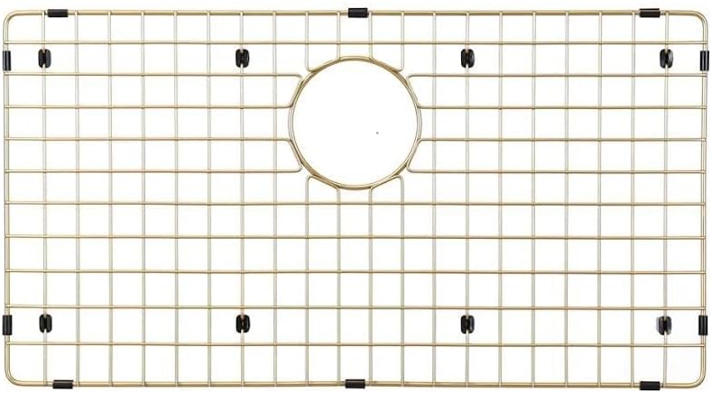 Starstar Sinks Protector Matte Gold 304 Stainless Steel Kitchen Sink Bottom Grid, Rack (26 x 14)