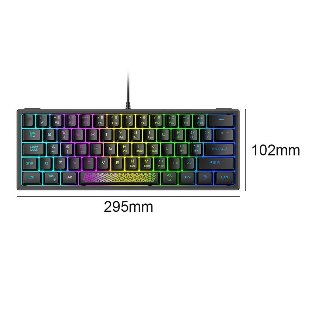 Amazon | MJWDP K61 メカニカル ゲーミングキーボード 62キー RGB