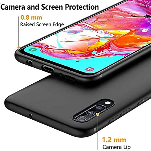 Image of Mobile Back Cover Case for Samsung Galaxy A70, Sm-A705F /Ds, Sm-A705Fn /Ds (Silicone Case|CameraProtection|Black SC1510)