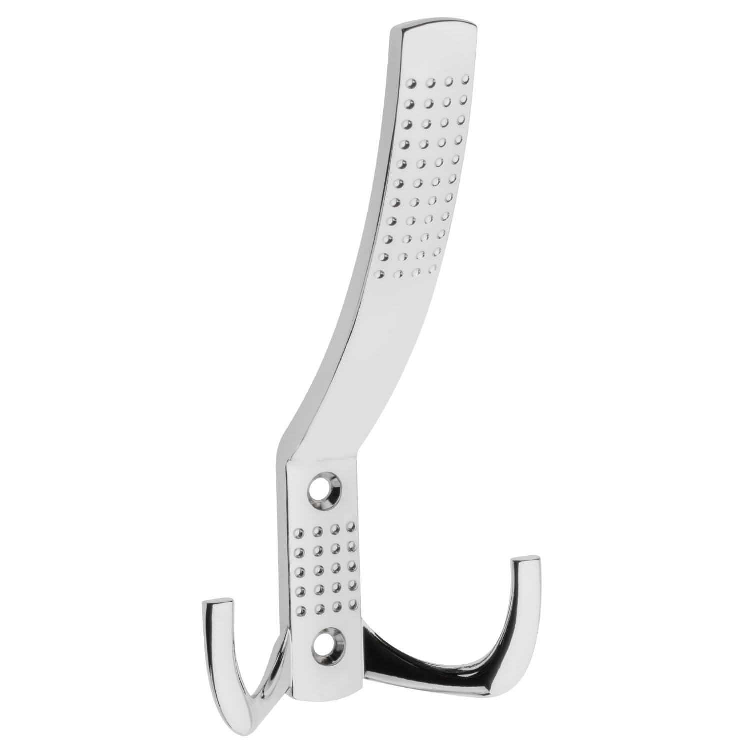 Coat Wall Hook Hanger Triple Large Towel Robe Bag Jacket Bathroom Hallway Hooks with Screws Metal Strong Multipurpose (Chrome)